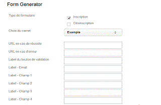 Mailpro - Create a form