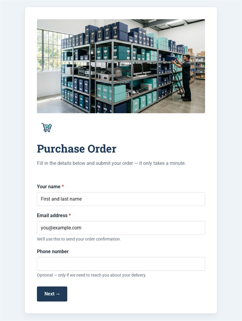 Purchase Order Request Form
