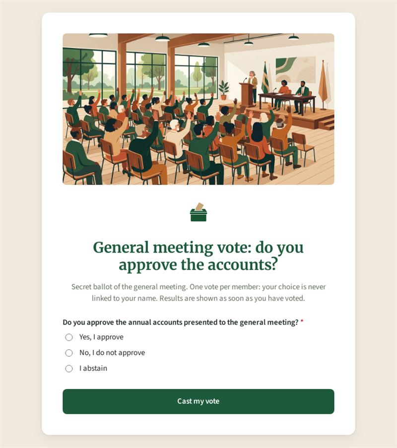 General meeting vote