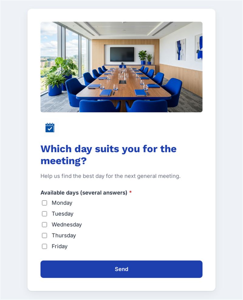 Which day suits you for the meeting?