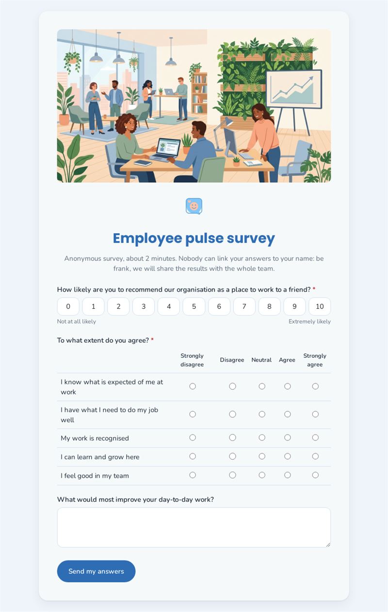 Employee pulse survey