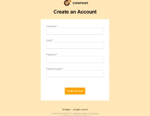 Create Account Registration Form