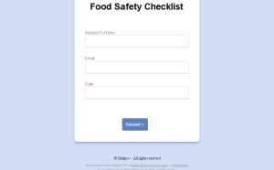Food Safety Checklist