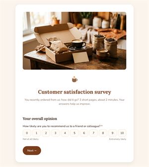 Customer satisfaction survey