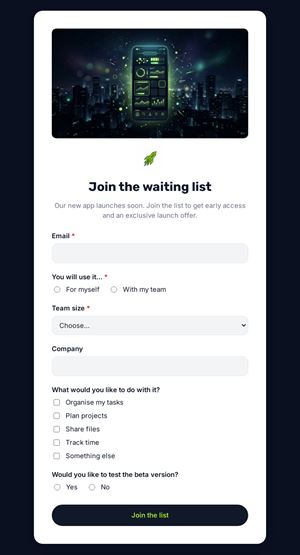 Join the waiting list