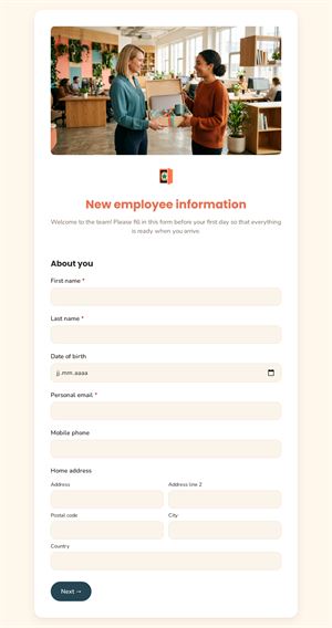 New employee information