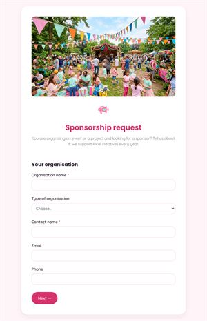 Sponsorship request