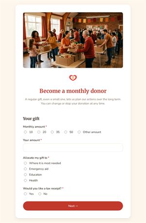 Become a monthly donor