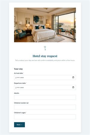 Hotel stay request