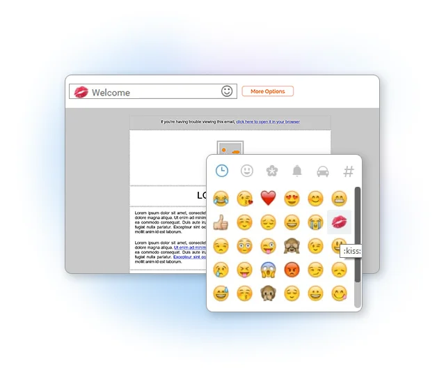 Emoticons, Smileys or Glifs in the newsletter subject