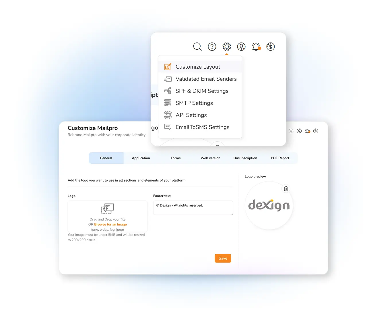 Personalize Layout - personalize your Mailpro experience