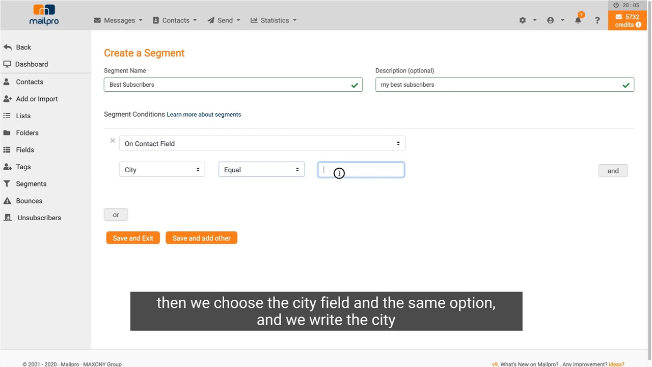 How to create segments