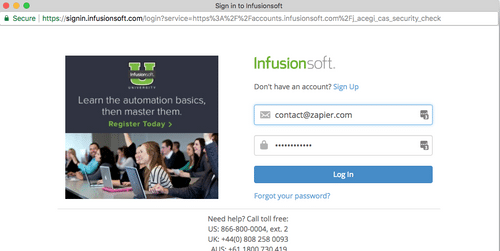 Setup Infusionsoft 3