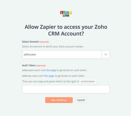 Setup Zoho CRM 3