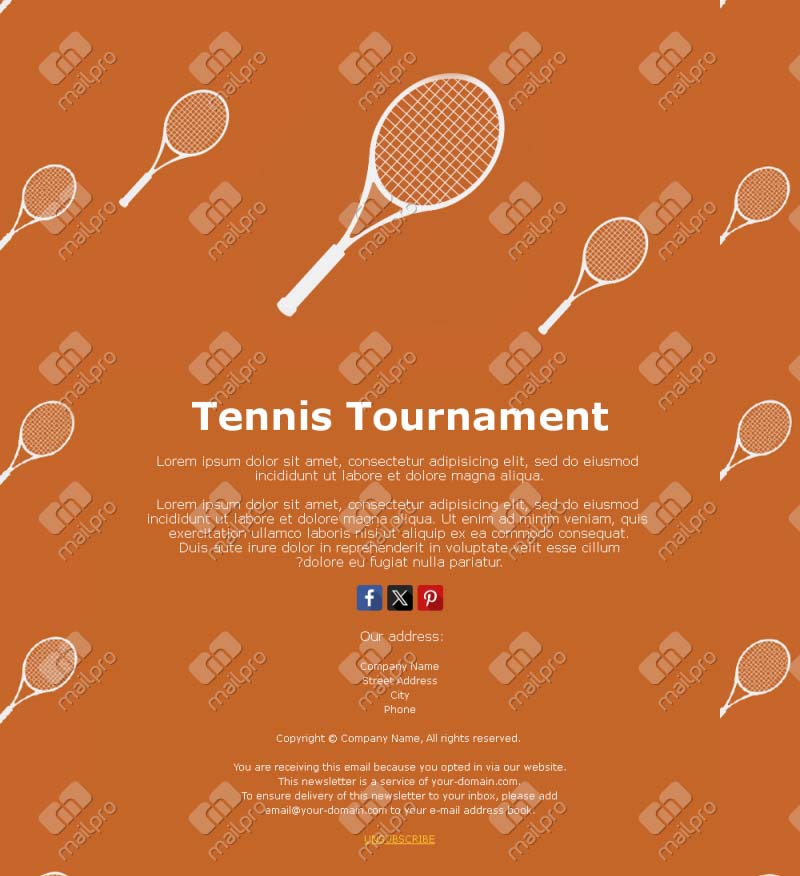 Exciting Tennis Match Templates