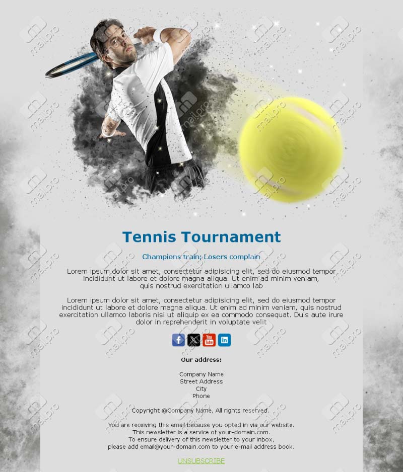 Exciting Tennis Match Templates