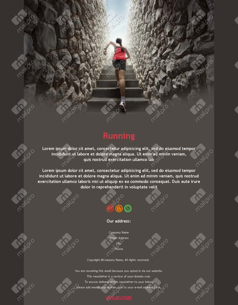Energizing Running Event Templates