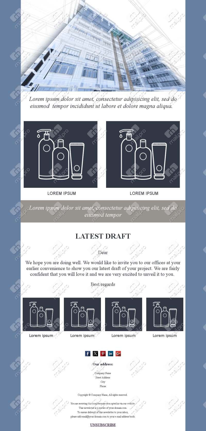 Elegant Architecture Email Templates