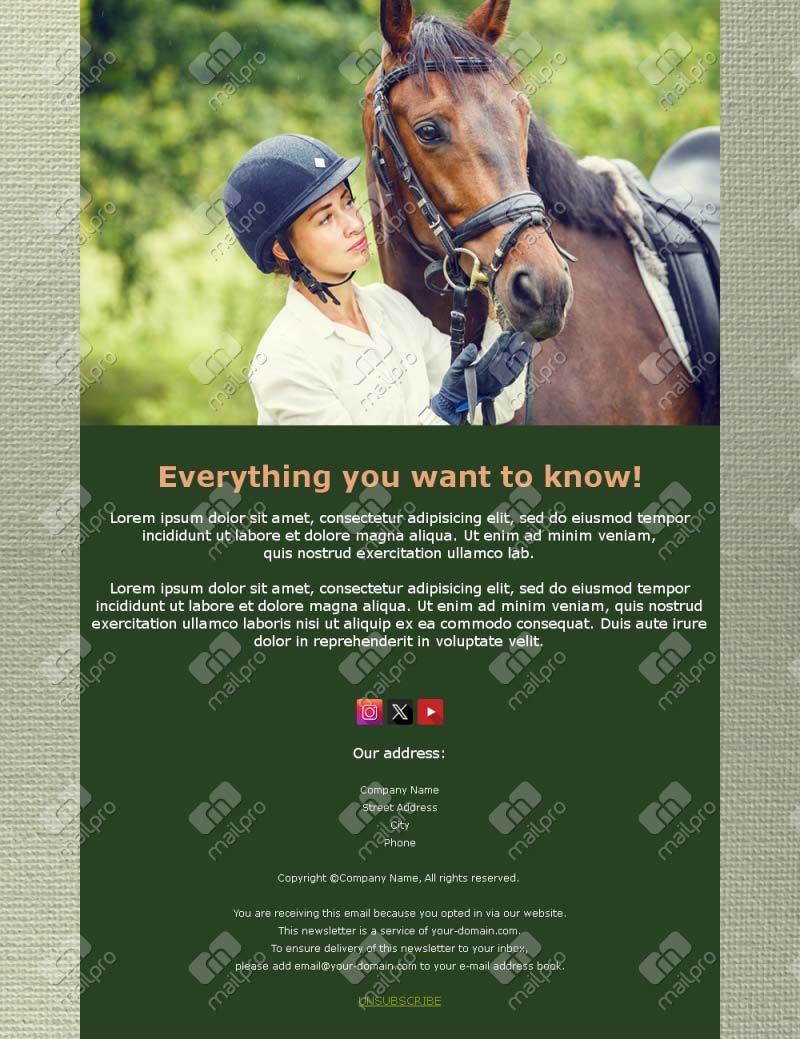 Horse Riding Templates