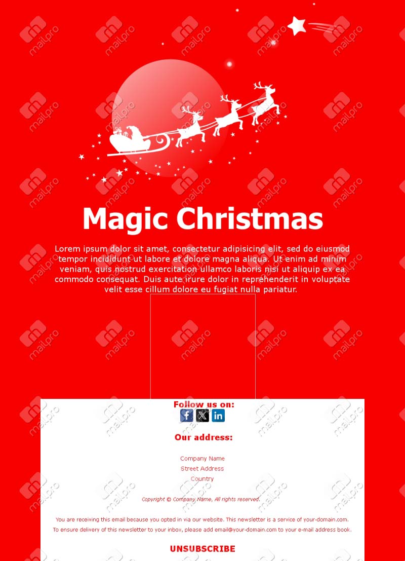 Christmas Celebration Email