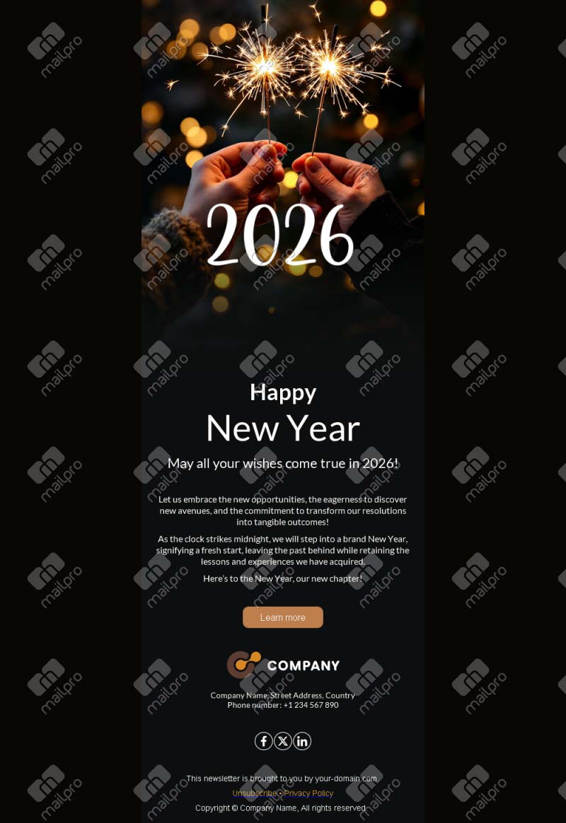 Corporate New Year Email for 2026