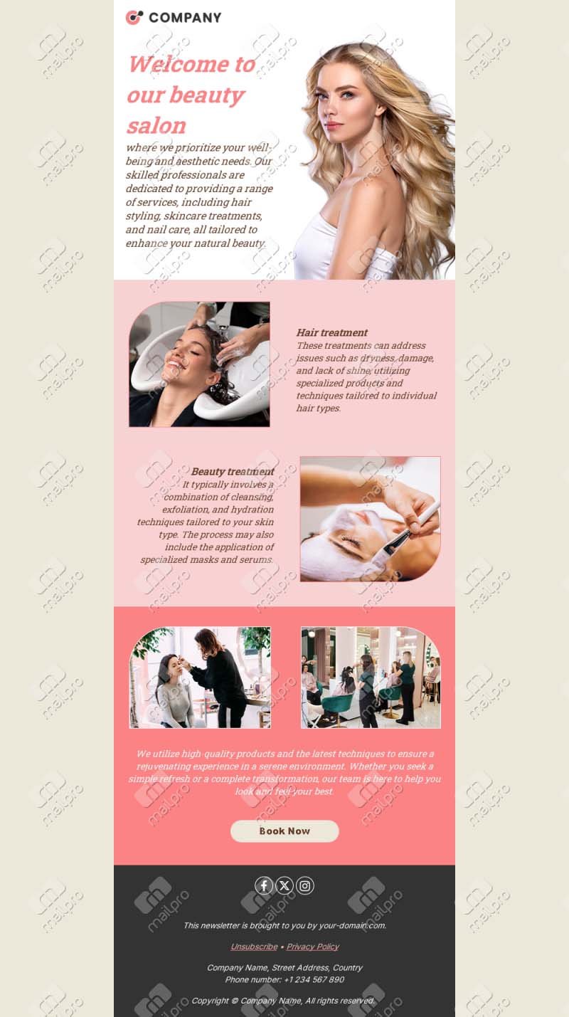 Beauty Salon & Spa Email Templates
