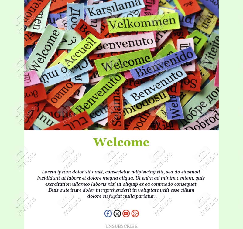 Warm Welcome Email Greetings