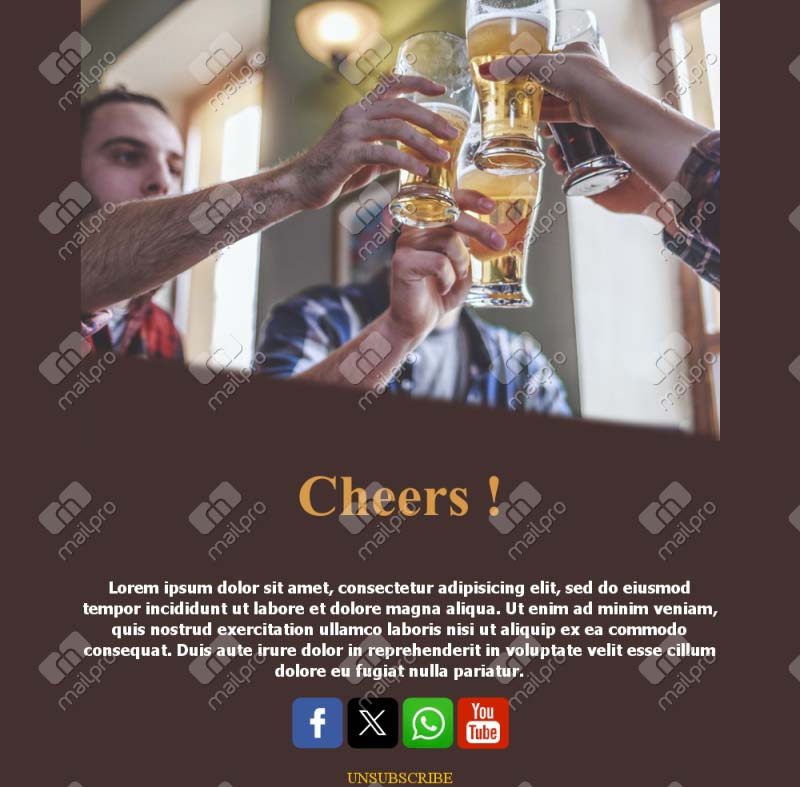 Happy Hour Bar Email Templates
