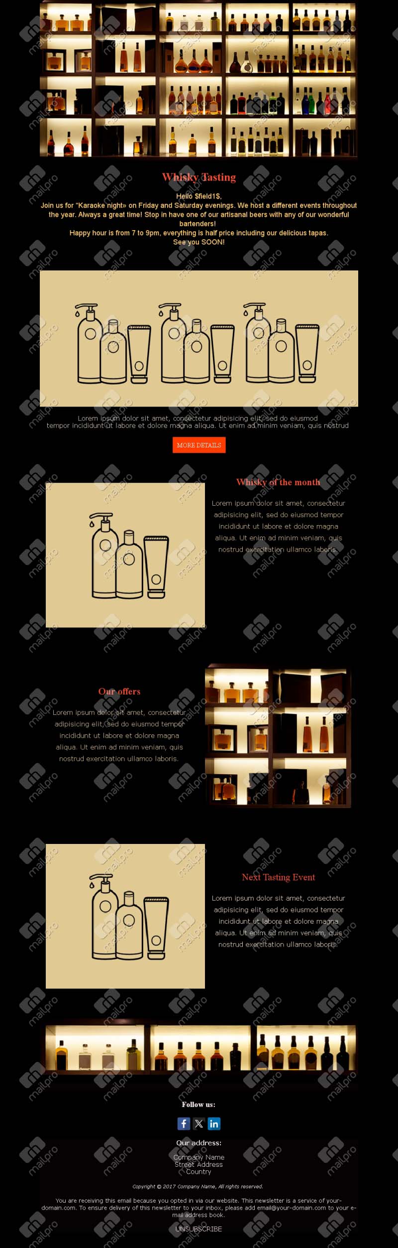 Pub Cheers Email Templates