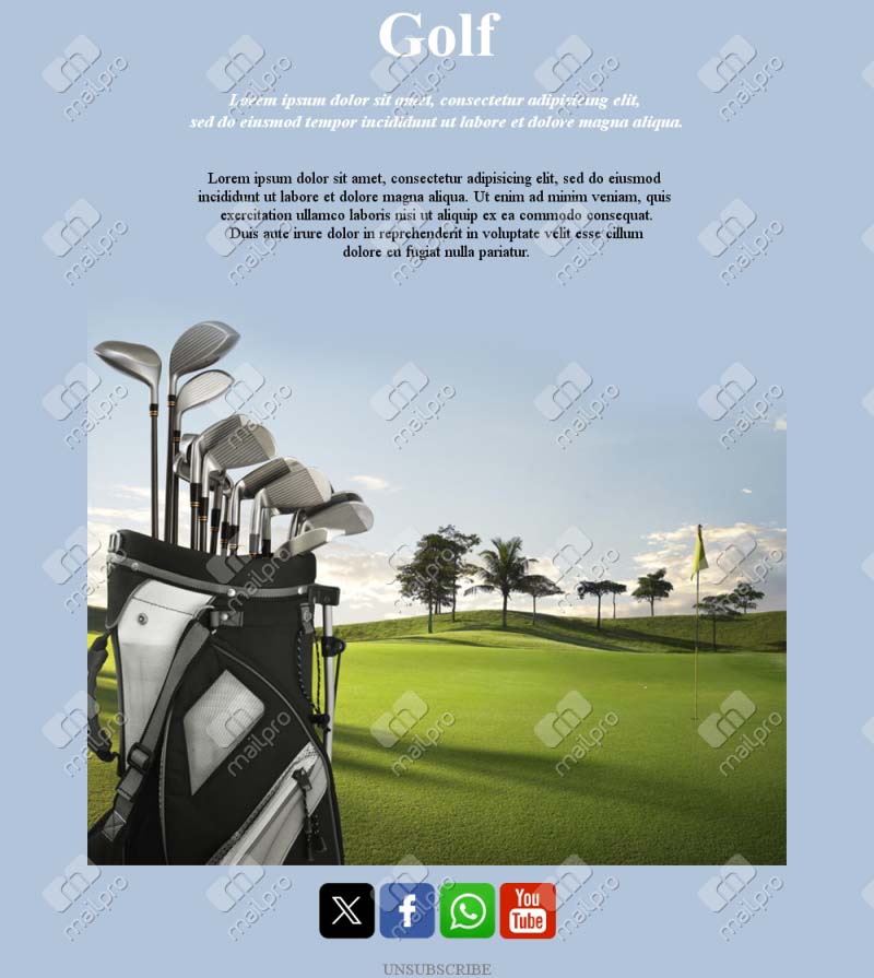 Golf Tournament Email Updates