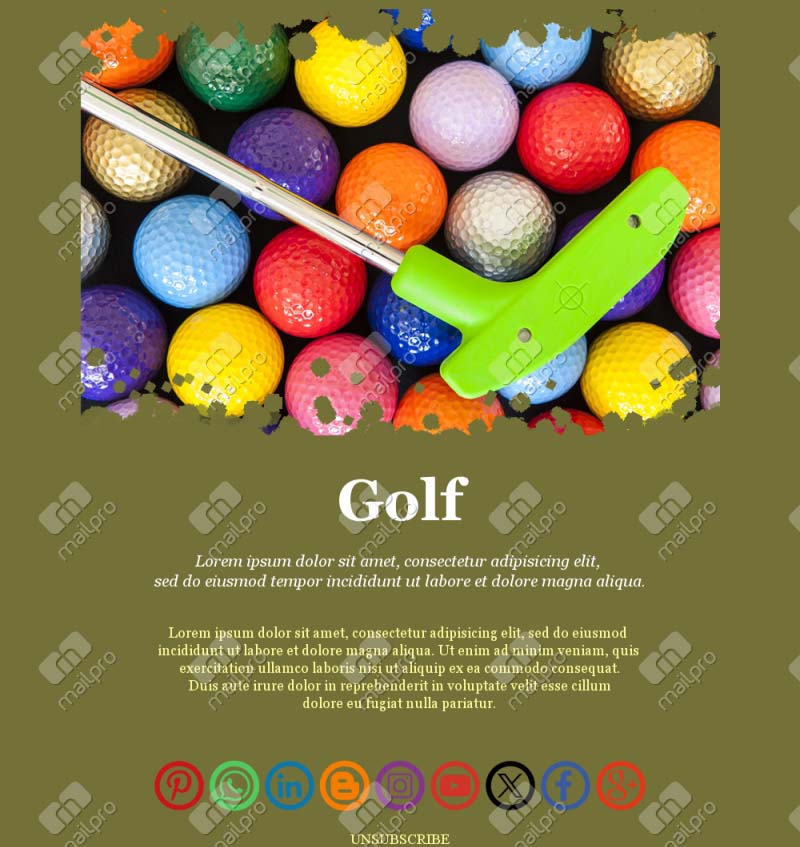 Golf Club Email News