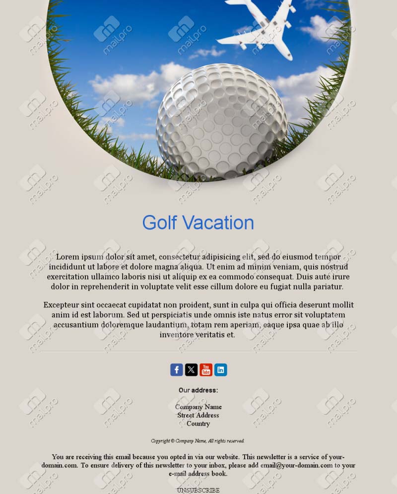 Golf Tournament Alerts Emails