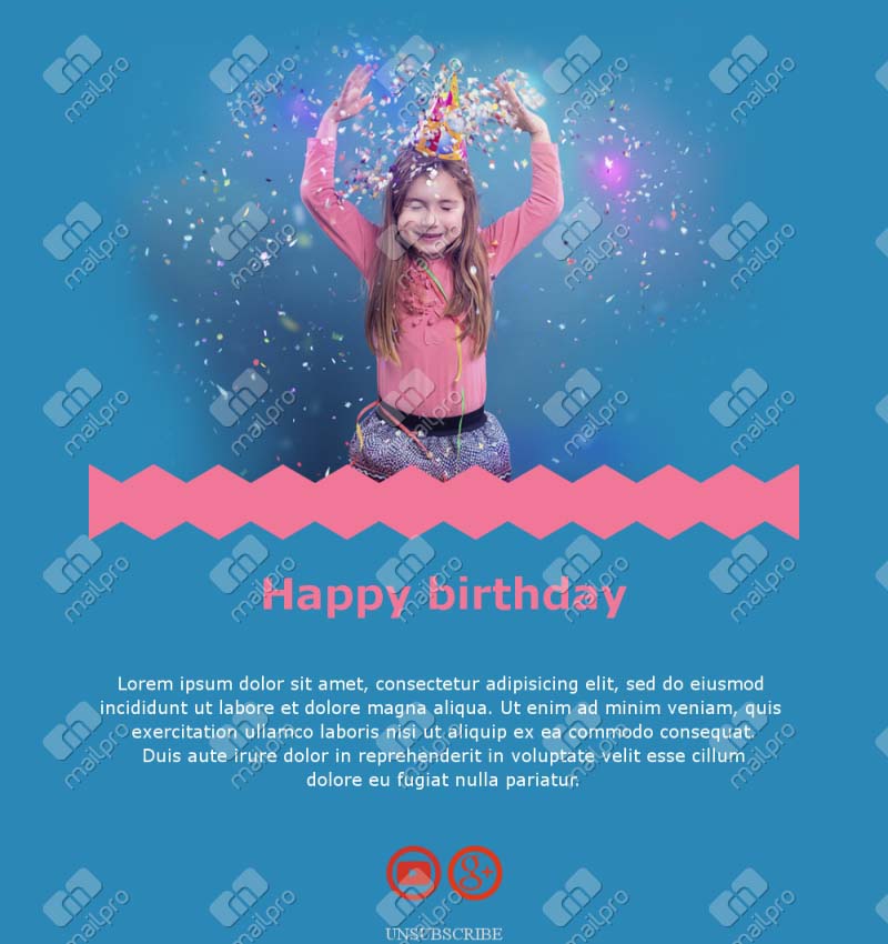 Birthday Greeting Email Layouts