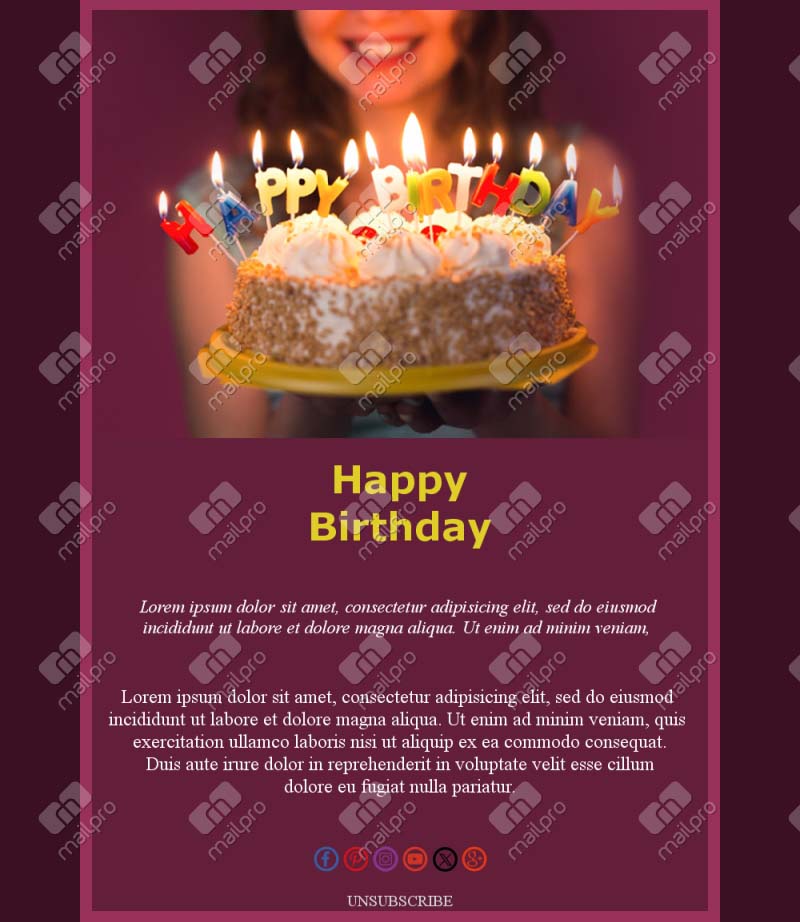 Special Birthday Email Alerts