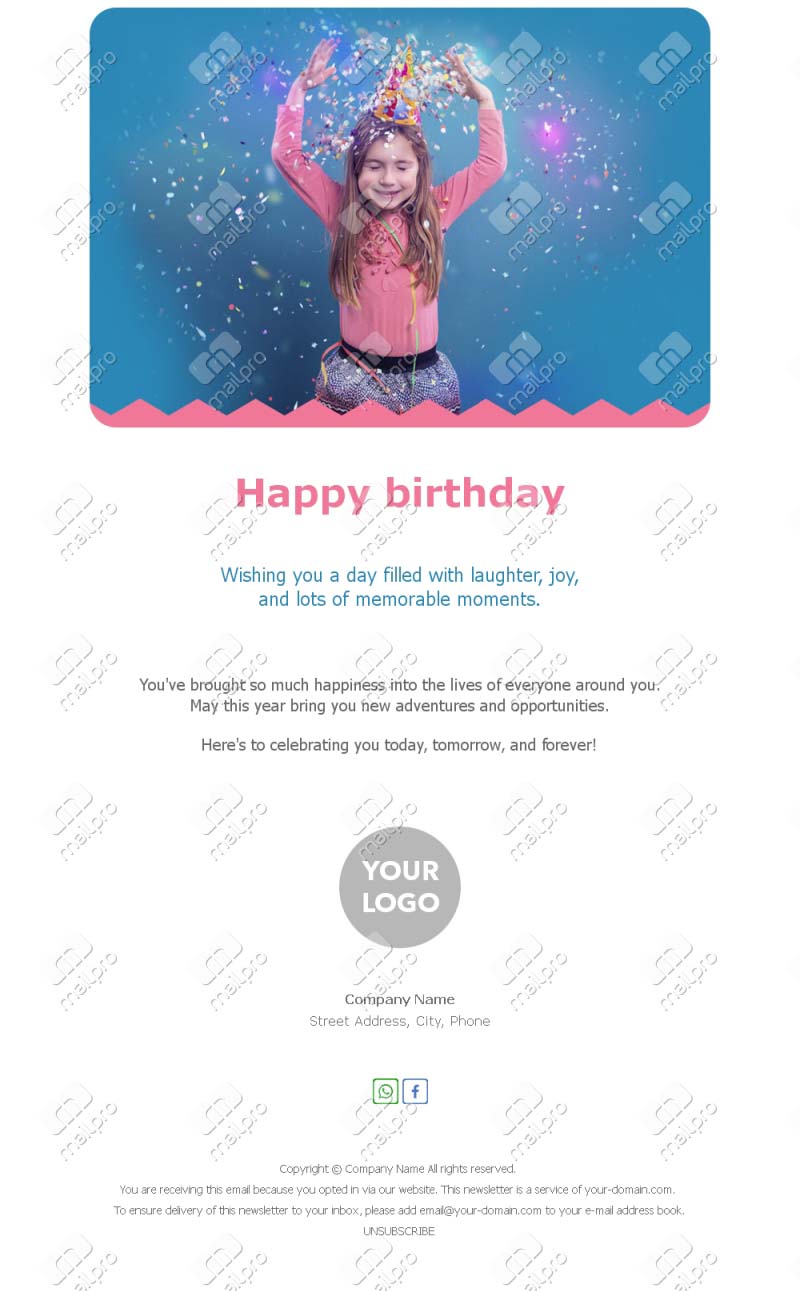 Birthday Email Template for Customers
