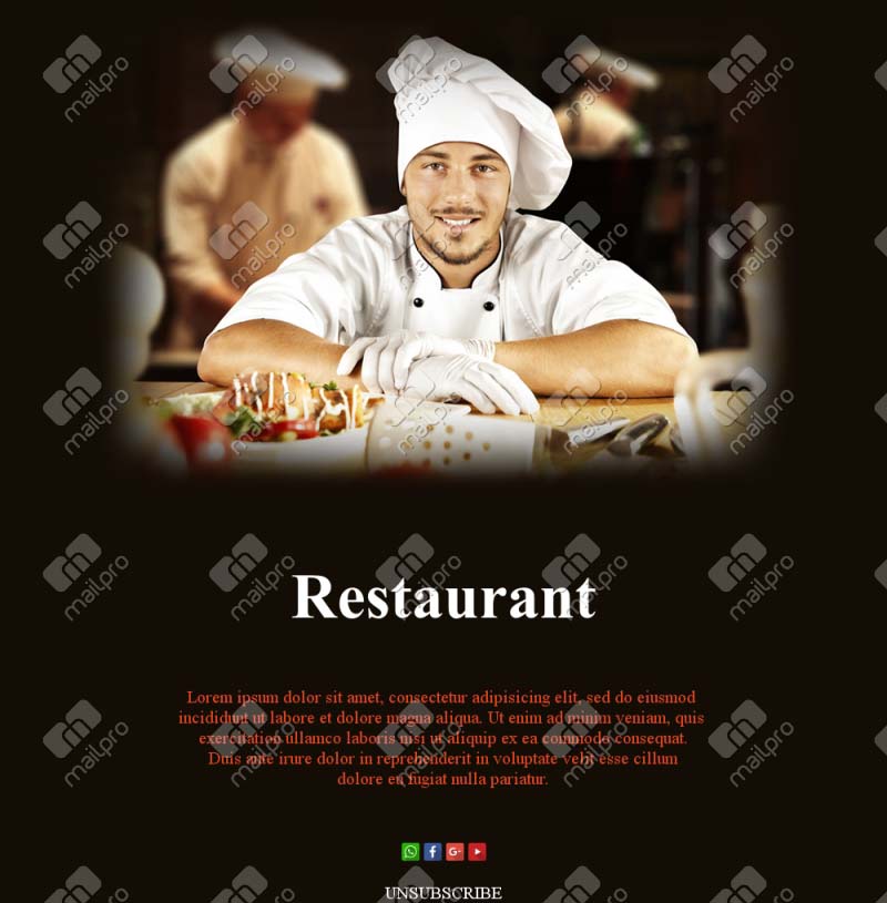 Dining Email Newsletter