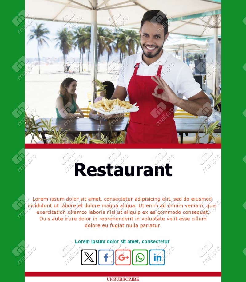 Dining Offer Email Templates