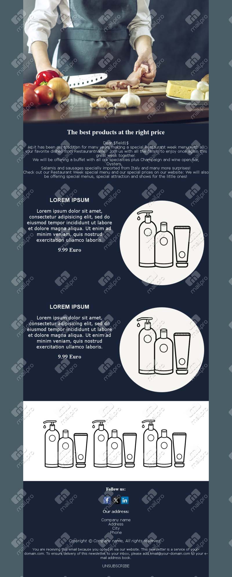 Restaurant Email Templates