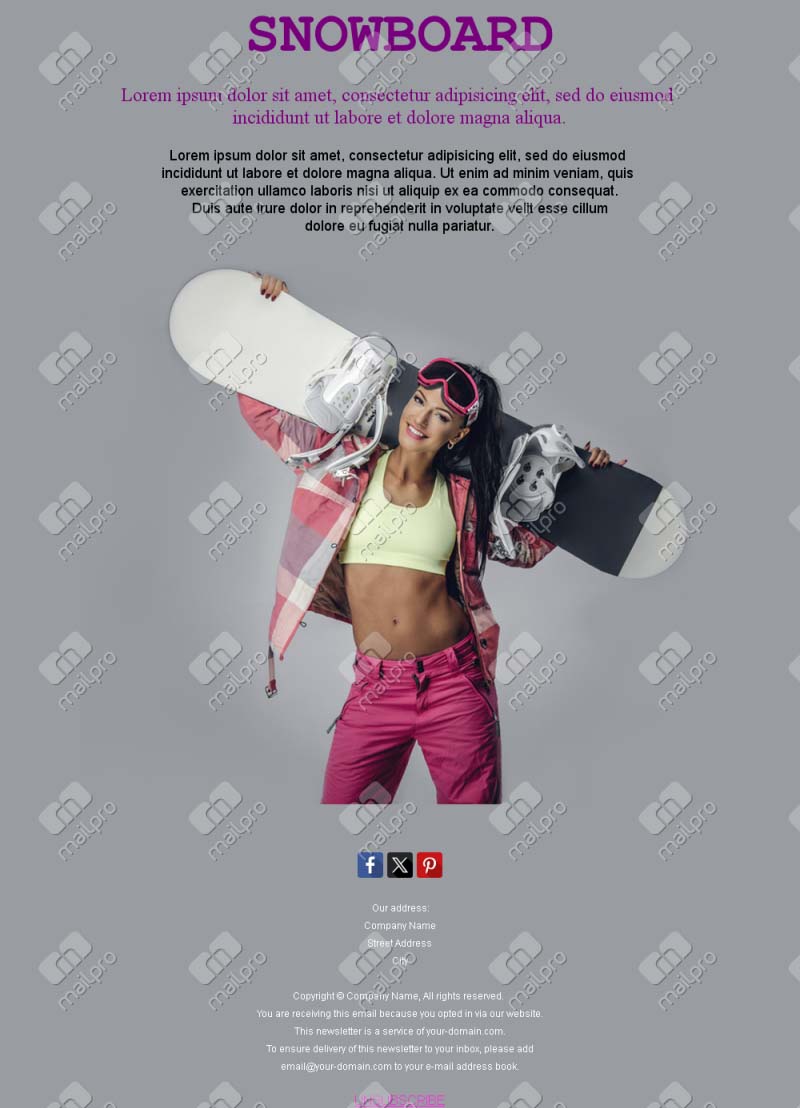 Winter Sports Template