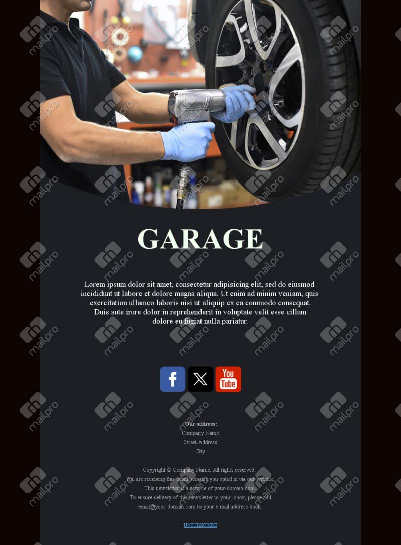Auto Service Business Email