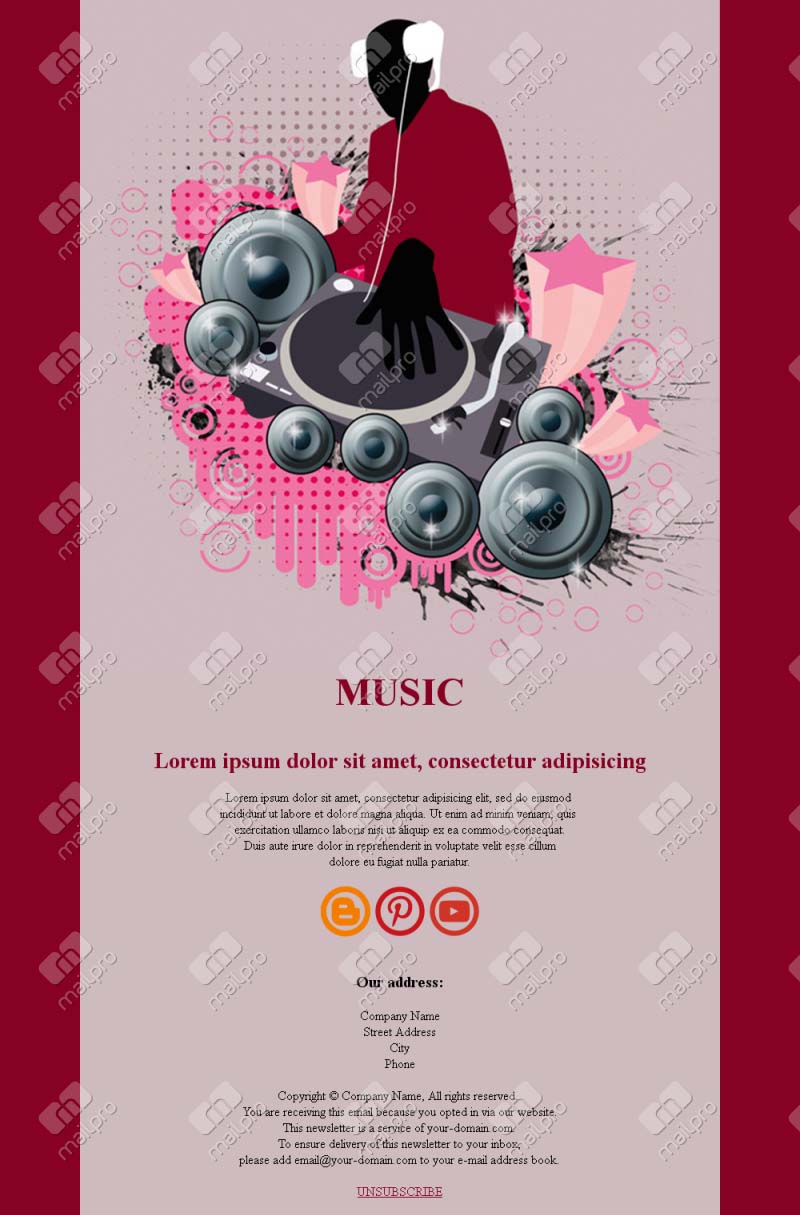 Artist Newsletter Designs