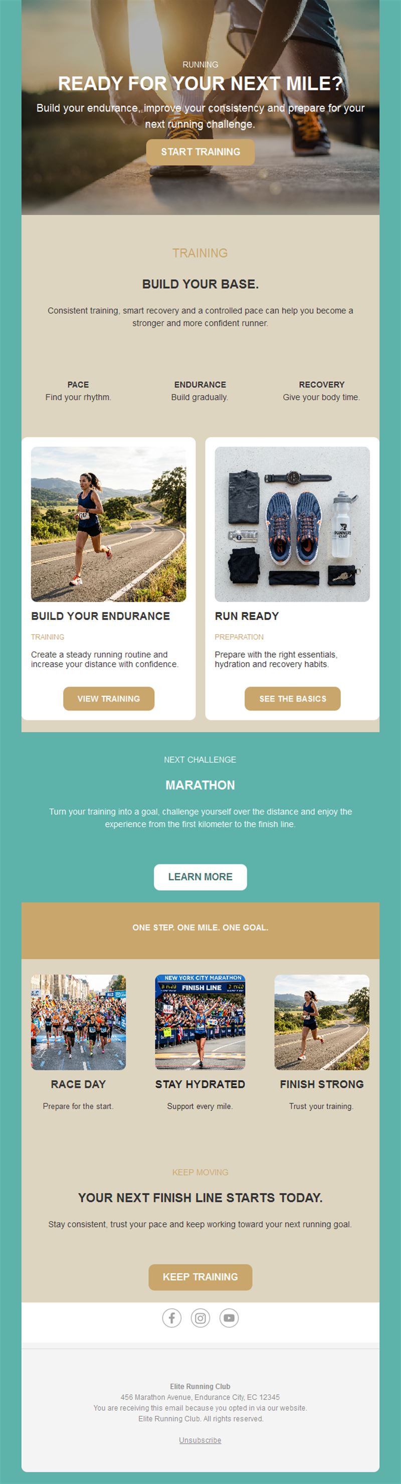 Running training program newsletter