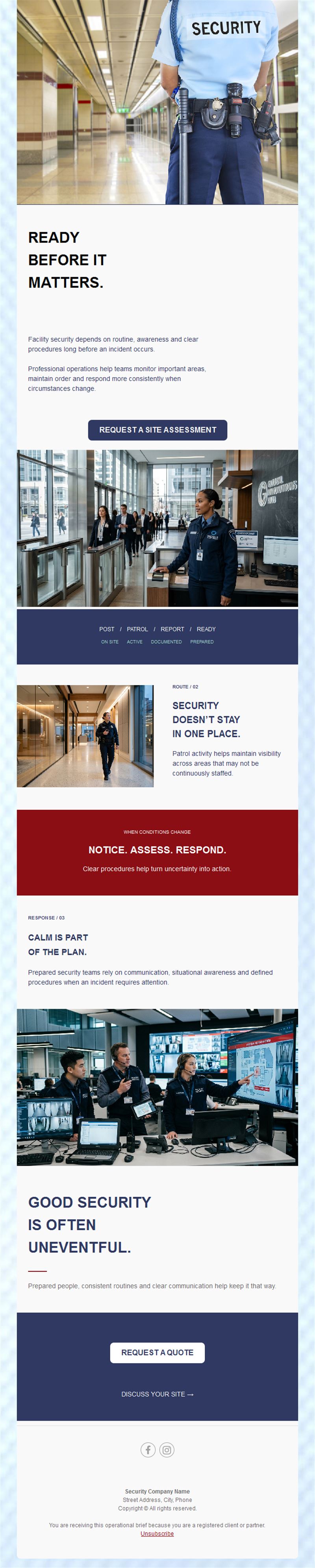 Security guard services newsletter
