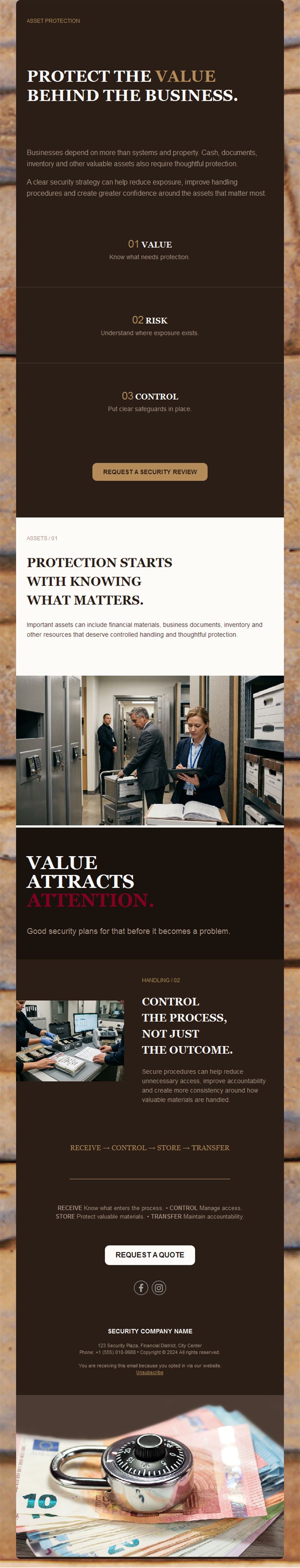 Asset protection security email