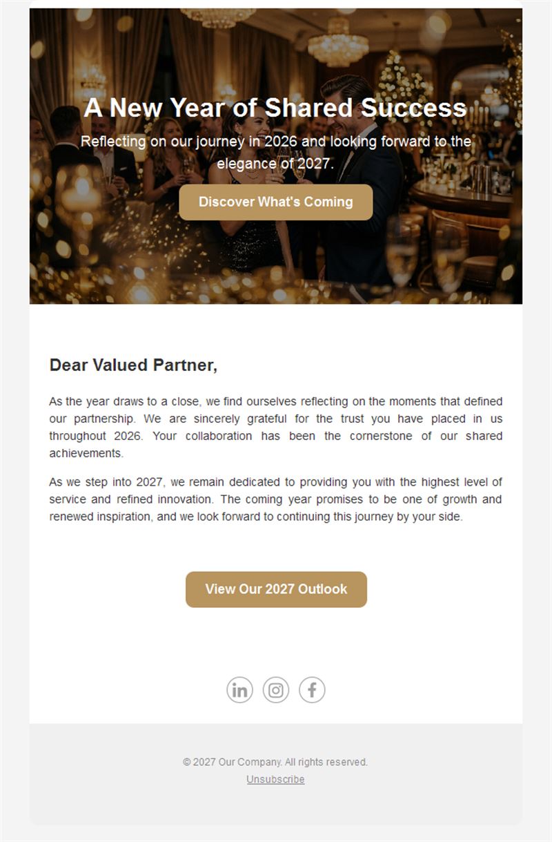 Elegant New Year 2027 Greetings