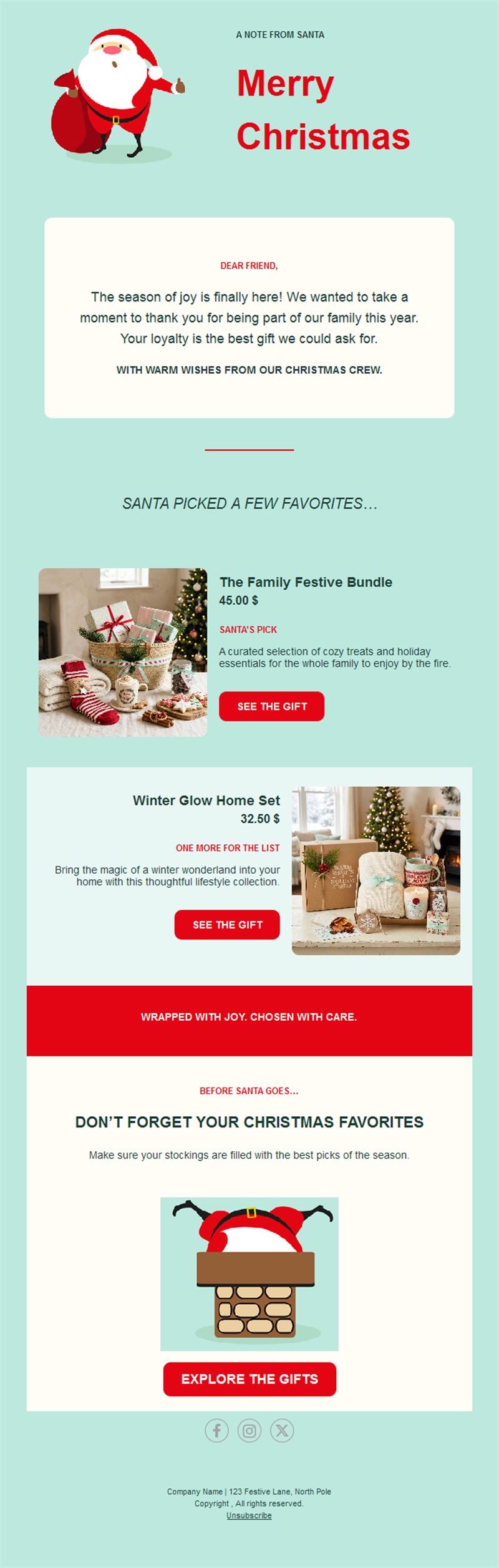 Warm Holiday Email Templates
