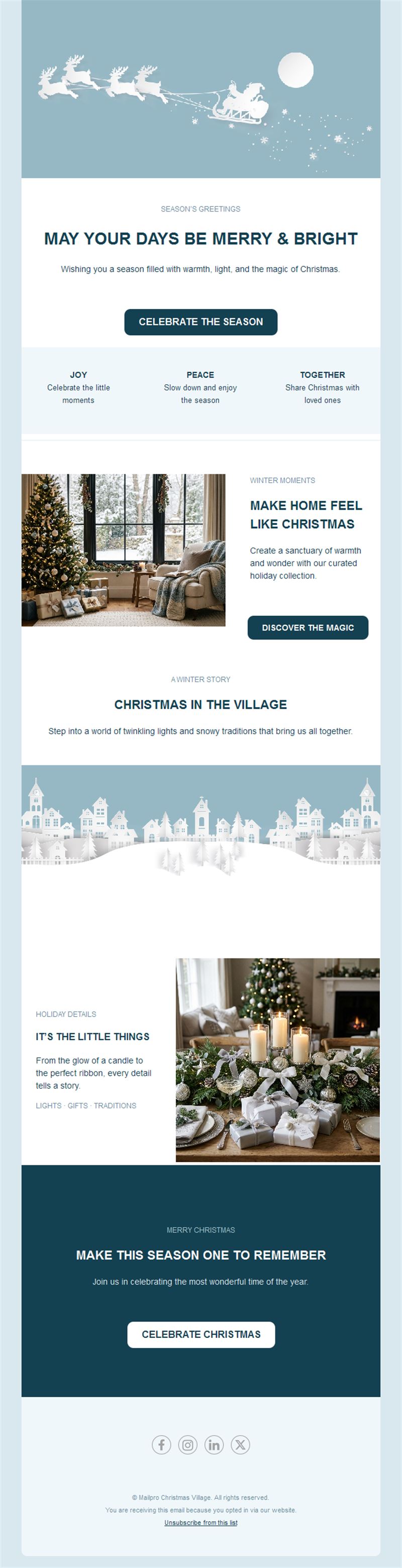 Joyful Holiday Email