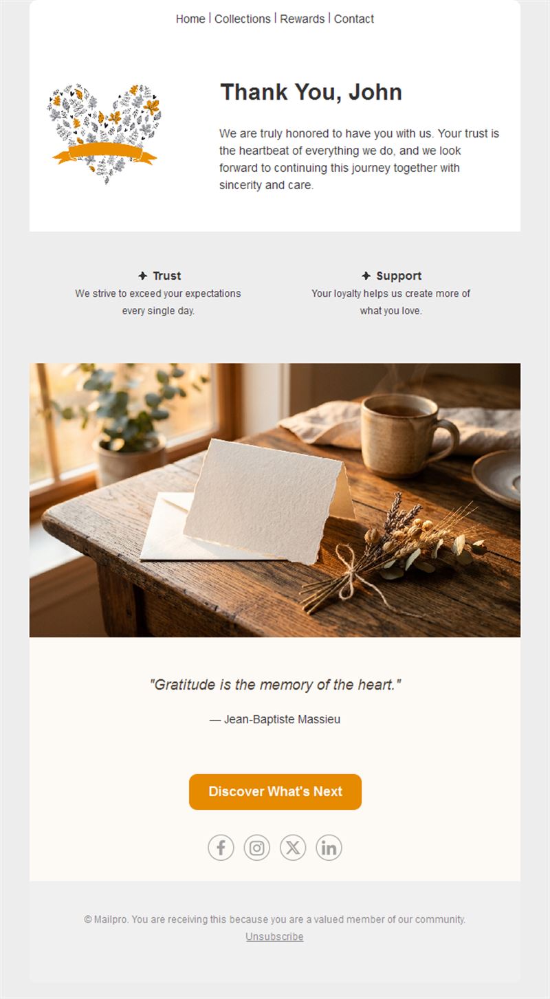 Appreciation Email Templates