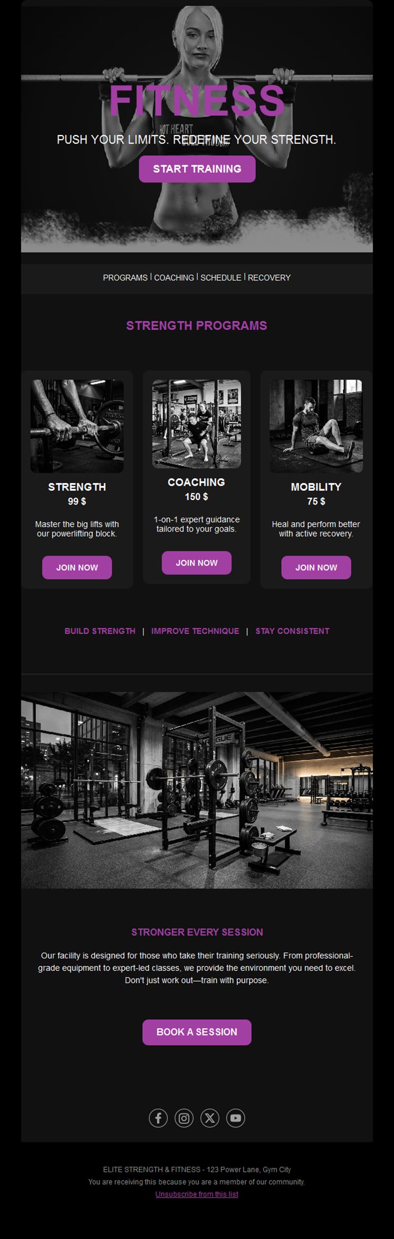 Fitness Motivation Emails