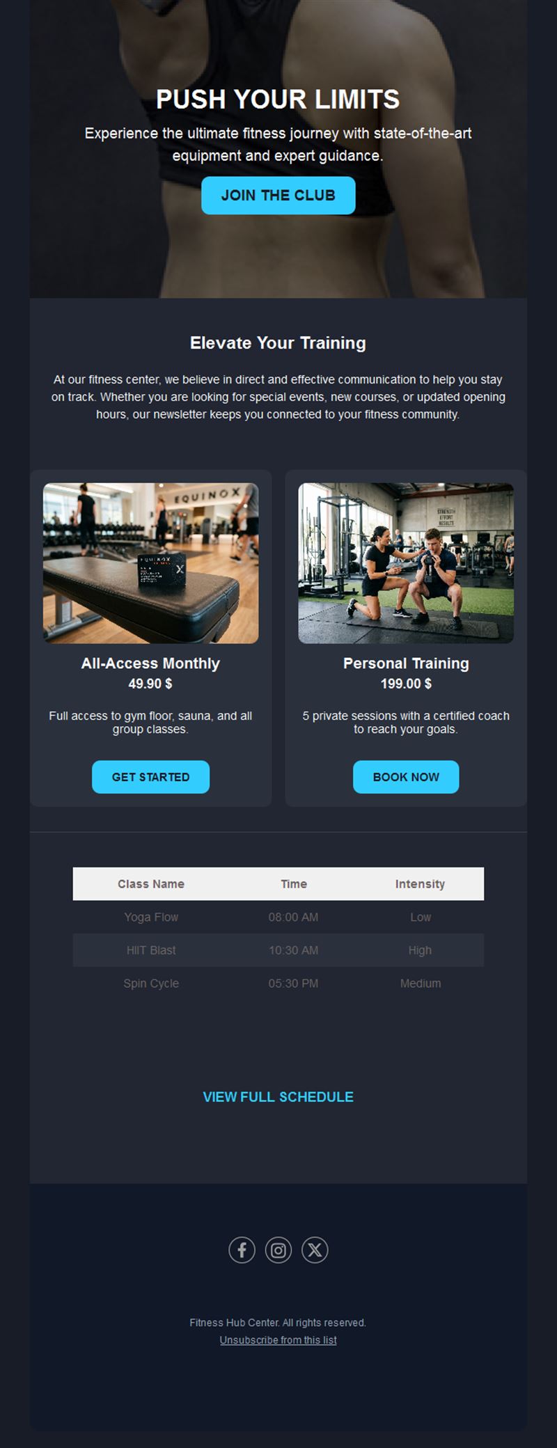 Health & Fitness Emails